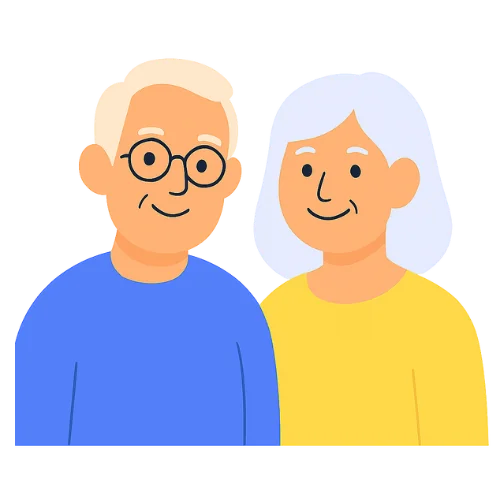 Couple senior souriant — mutuelle santé senior ADS Assurance