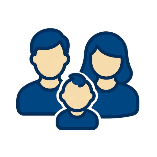 Icône famille – mutuelle Cambrai (orthodontie, lunettes, soins courants)