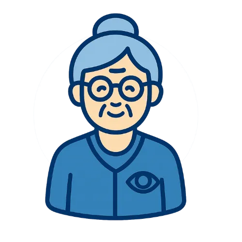 Icône senior pour la page mutuelle Douai – profil personnes âgées